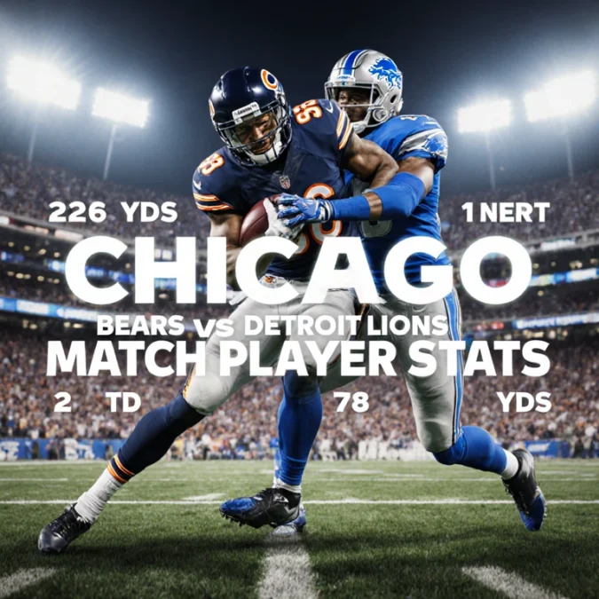 Chicago Bears vs Detroit Lions Match Player Stats