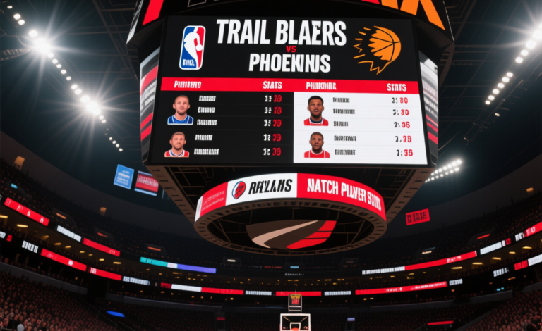 Portland Trail Blazers vs Phoenix Suns Match Player Stats