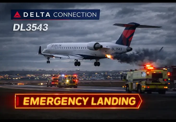 delta connection dl3543 emergency landing delta connection dl3543 emergency landing