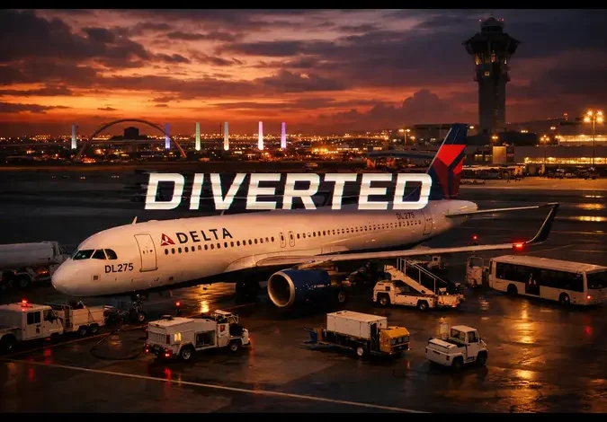 delta flight dl275 diverted lax