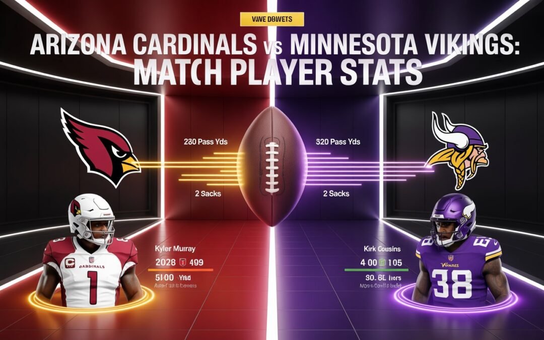 gamer challenger arizona cardinals vs minnesota vikings match player stats
