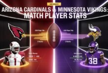 arizona cardinals vs minnesota vikings match player stats