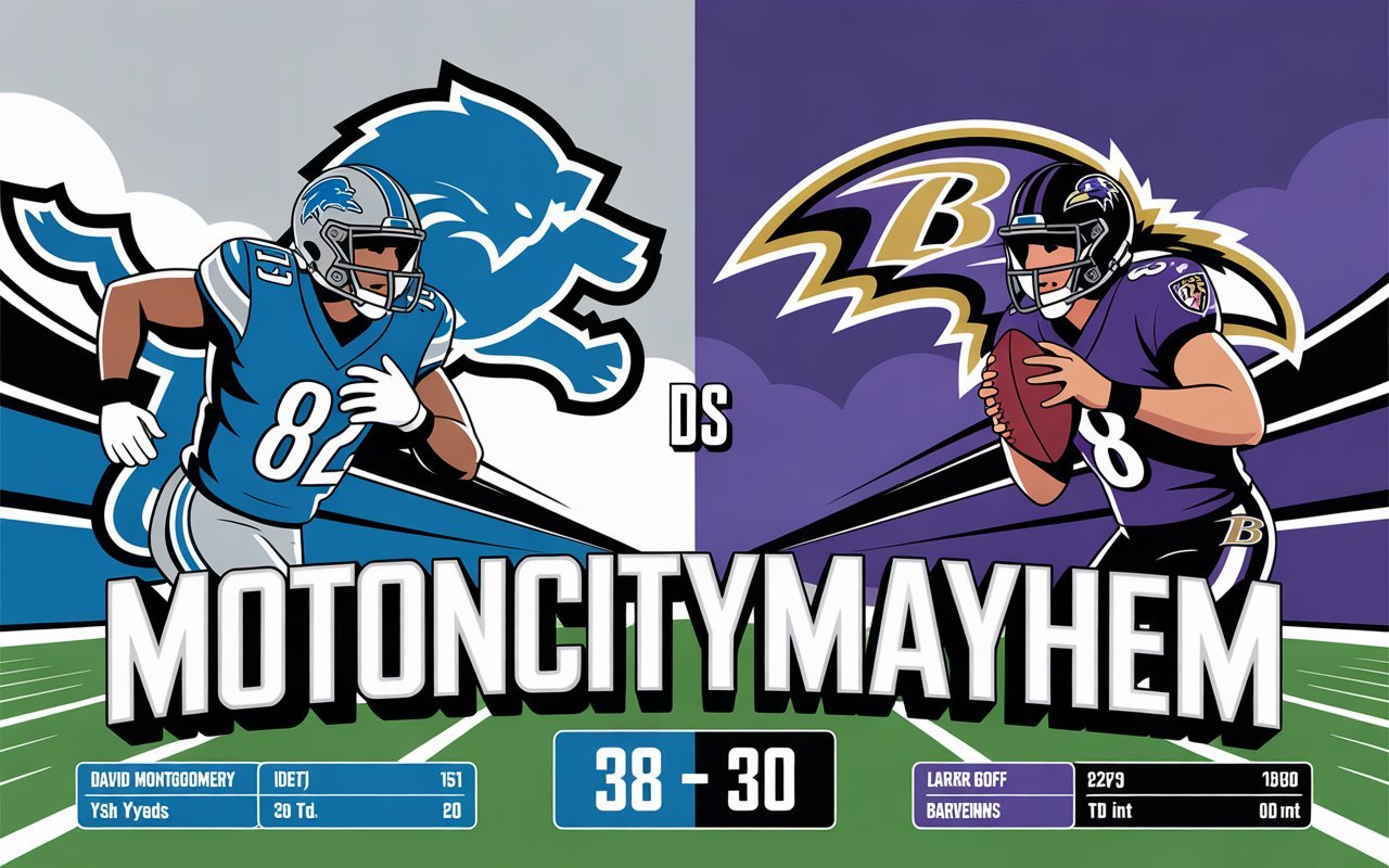 Detroit Lions vs Baltimore Ravens Match Player Stats