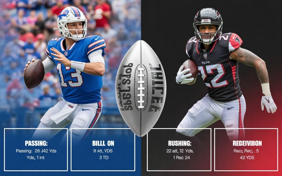 gamer challenger buffalo bills vs atlanta falcons match player stats