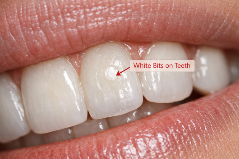 white bits on teeth
