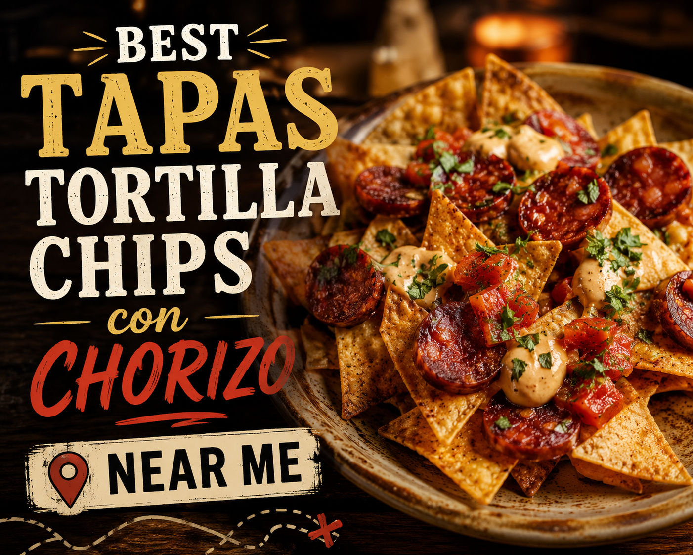 best tapas tortilla chips con chorizo near me