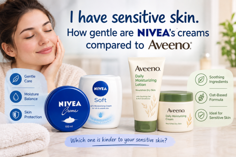 i have sensitive skin. how gentle are nivea’s creams compared to aveeno?