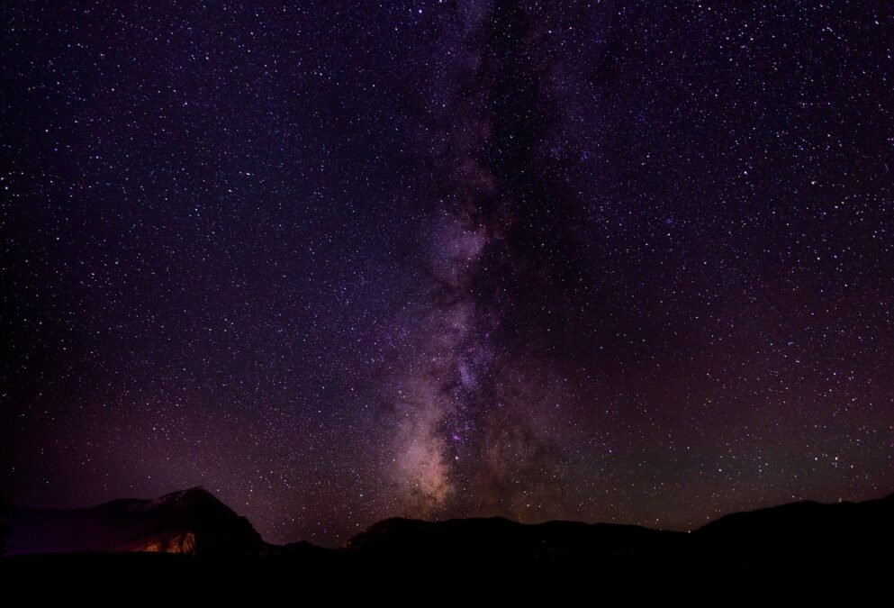Starry night sky with the Milky Way, illustrating the 3737 angel number