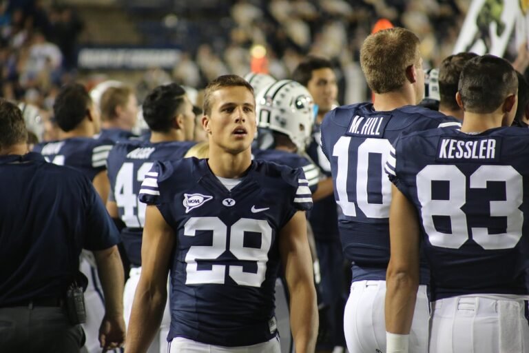 football, team, people, game, crowd, sport, american, pigskin, american football, event, stadium, fan, byu, utah, provo, brigham young, university, college, nfl, athletics, field, sports, school, score, ball, athlete, play, men, touchdown, foot, grass, tackle, high, america, helmet, lineman, turf, bowl, line, outdoor, usa, fans, win, nature, player, teamwork, competition, victory, male, league, playing, uniform, goal