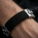 twill weave suede bracelet