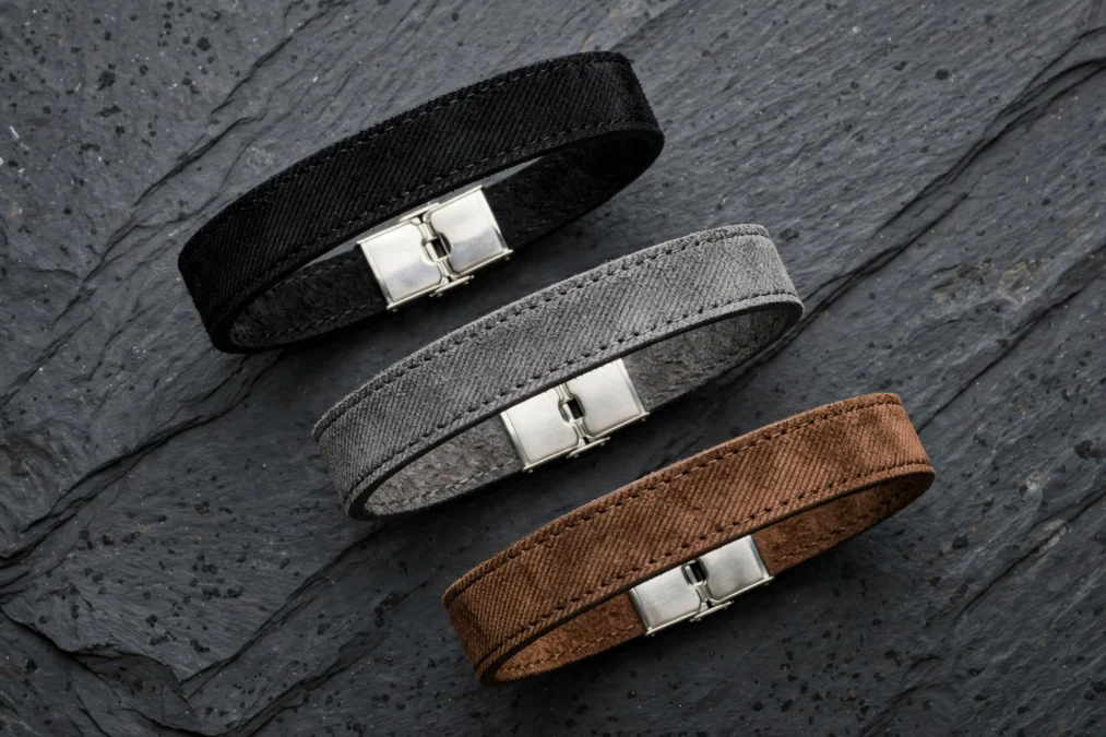 twill weave suede bracelet