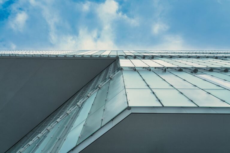 Contemporary glass facade showcasing bespoke architectural glazing design